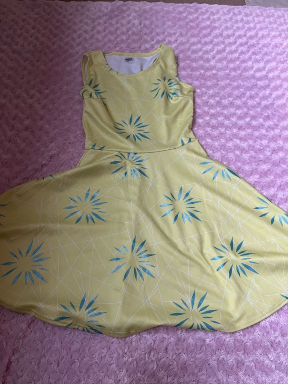 Sleeveless Yellow Floral Midi Dress